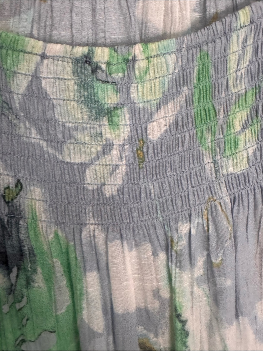 Zac & Rachel Light Blue Floral Peasant Blouse - Picture 4 of 8